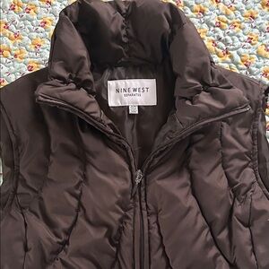 Nine West Women's Dark Brown Quilted Vest